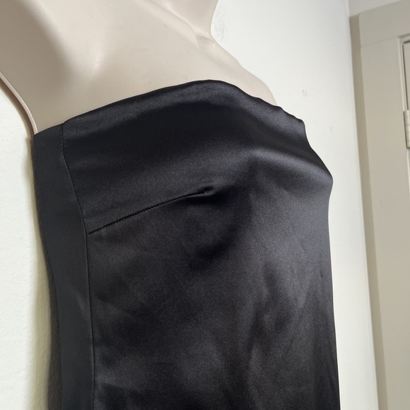 VTG 90s Y2K Forever 21 Satin Maxi Dress Large Strapless Formal‎ Event Flare - Picture 4 of 8